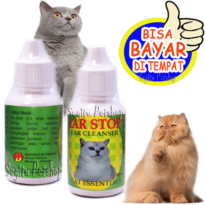 Obat Telinga Kucing Tetes Pembersih Kuping Gatal Ear Stop