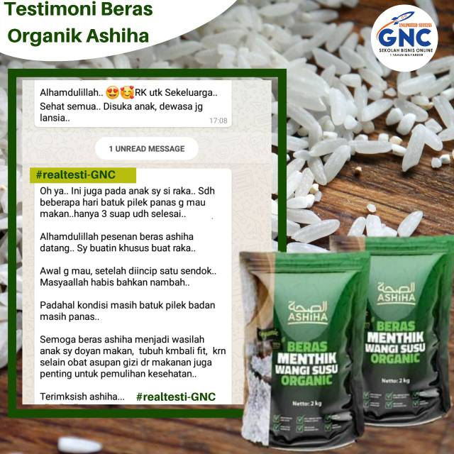 

Beras Organik Ashiha Mentik Susu Original