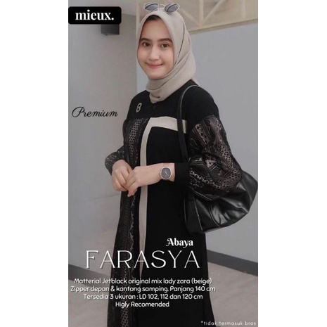 FARASYA ABAYA gamis turkey gamis lebaran motif original mieux