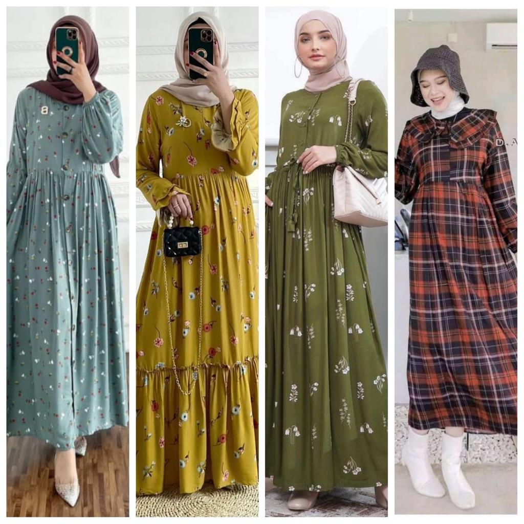 BISA COD GAMIS RAYON WANITA TERBARU / HOMEDRESS WANITA RAYON