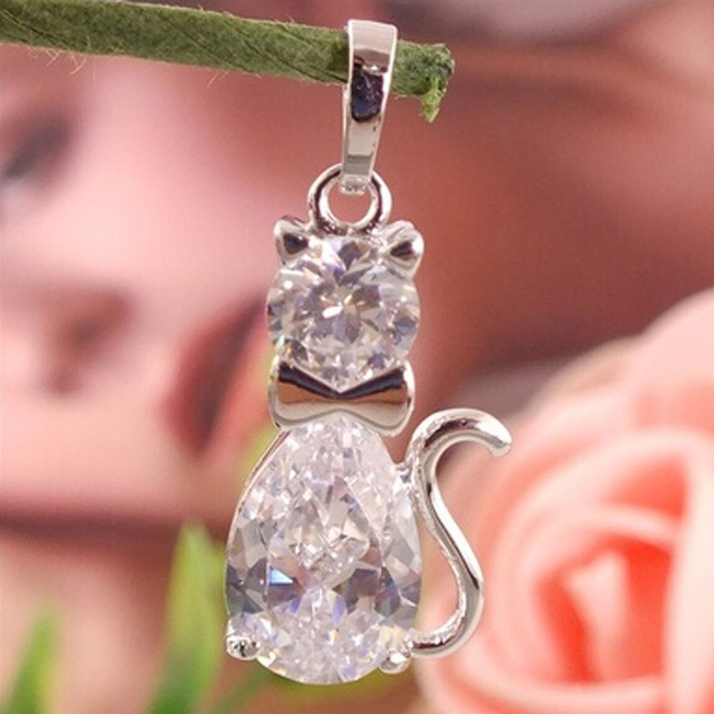 Kalung Perak Liontin Asli S925 Mewah 1Pc Liontin Batu Permata Ungu Import Berkualitas