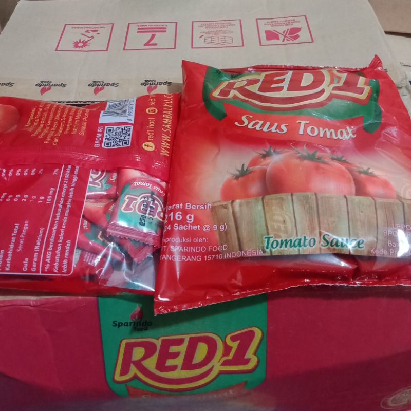 RED 1 saus tomat 9 gram isi 24 sachet
