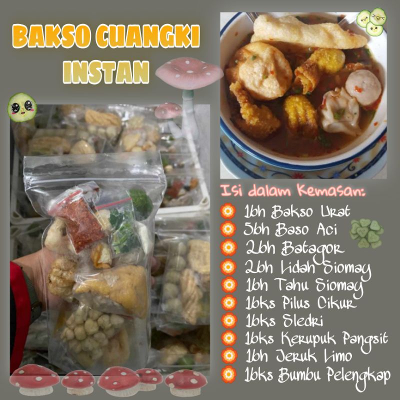 

Bakso Cuangki Instan / Baso Cuangki Komplit Kenyang Mantul Enak