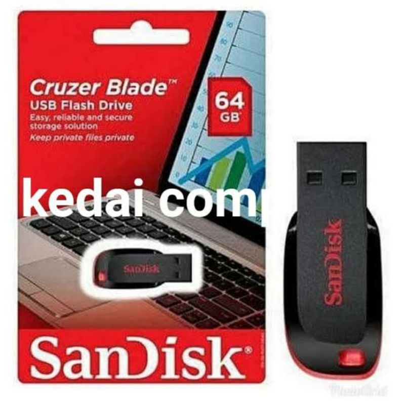 Flash Disk Sandisk 64 GB Cruzer Blade Original