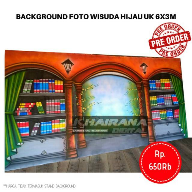 Background Backdrop Layar Latar Foto Wisuda Gorden Besar  3x6meter