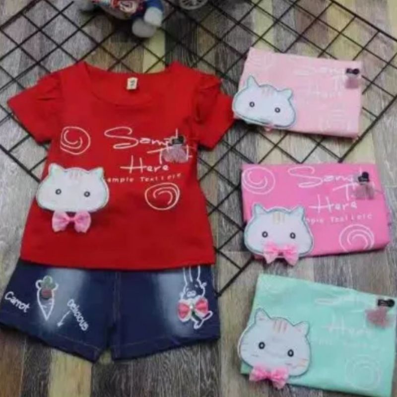 stelan anak cewek impor/ stelan import/ stelan anak perempuan/set anak impor cewek / setelan levis /