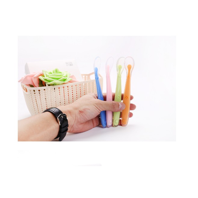 BSS Sendok Silicone Makan Bayi Anak Silikon BPA FREE