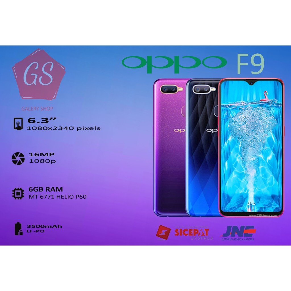 OPPO F9 6/64GB / 4/128GB GARANSI TOKO 1 TAHUN | Shopee