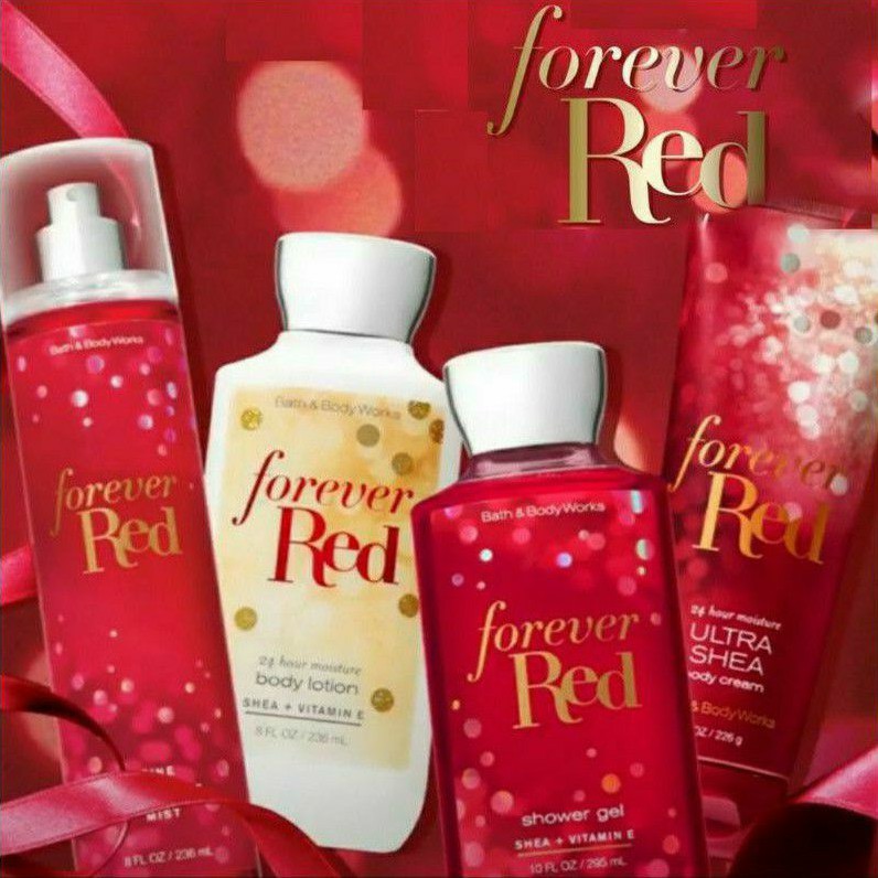 BATH &amp; BODY WORKS BBW FOREVER RED SERIES MIST LOTION SHOWER GEL BODY CREAM HAND CREAM SHOWER GEL BODY CREAM LOTION MIST WASH WALLFLOWER ROOMSPRAY SCENTPORTABLE GENTLE GEL DEEP CLEANSING GENTLE FOAMING CREAMY LUXE