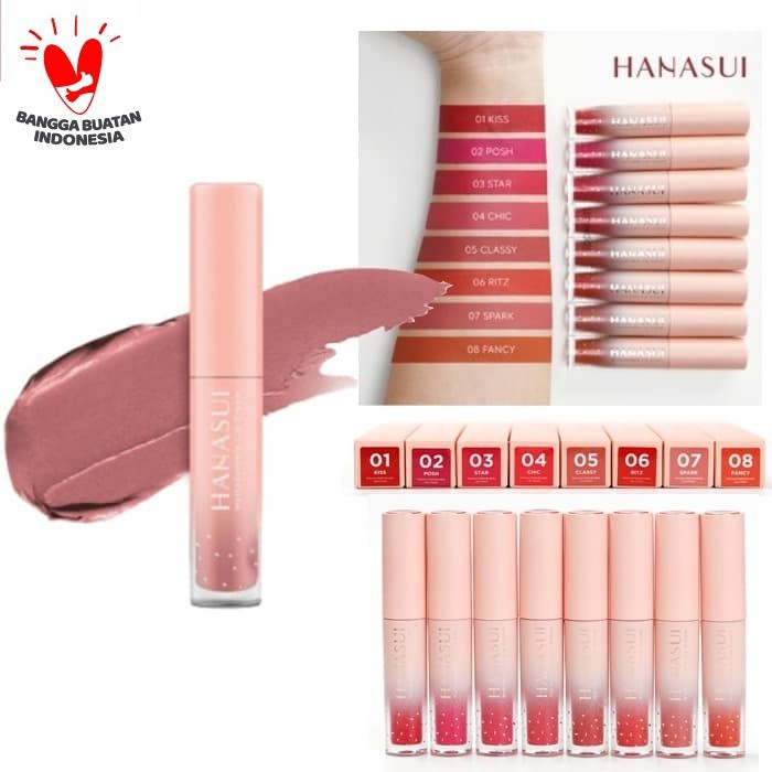 LT- [60GR] HANASUI BPOM LIP CREAM MATTEDORABLE (dual function lip dan blush on )