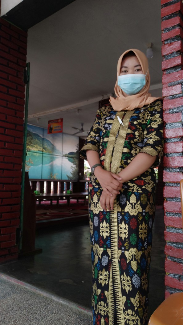 Setelan Baju Kebaya Pramugari Santika Panjang