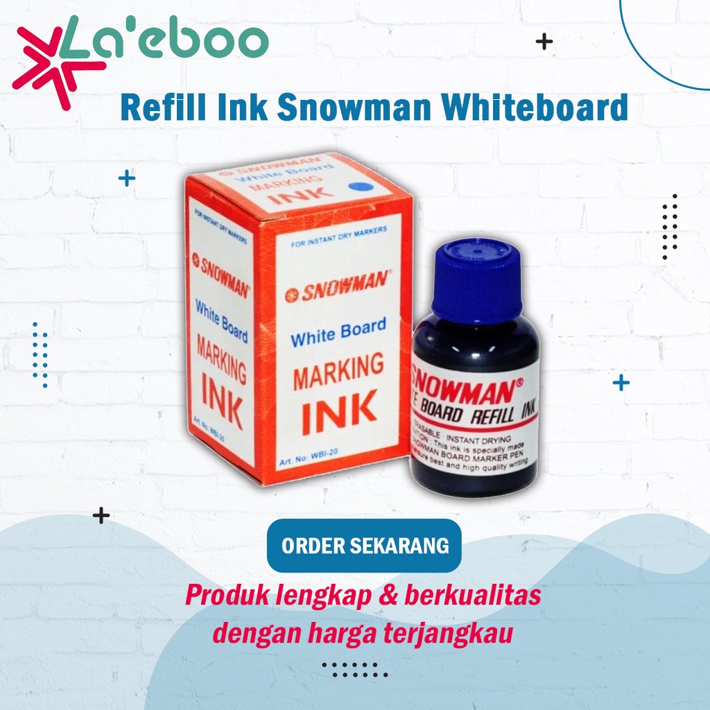 

Isi ulang Tinta Spidol Papan Tulis Refill Ink Snowman Permanent/Non Permanent