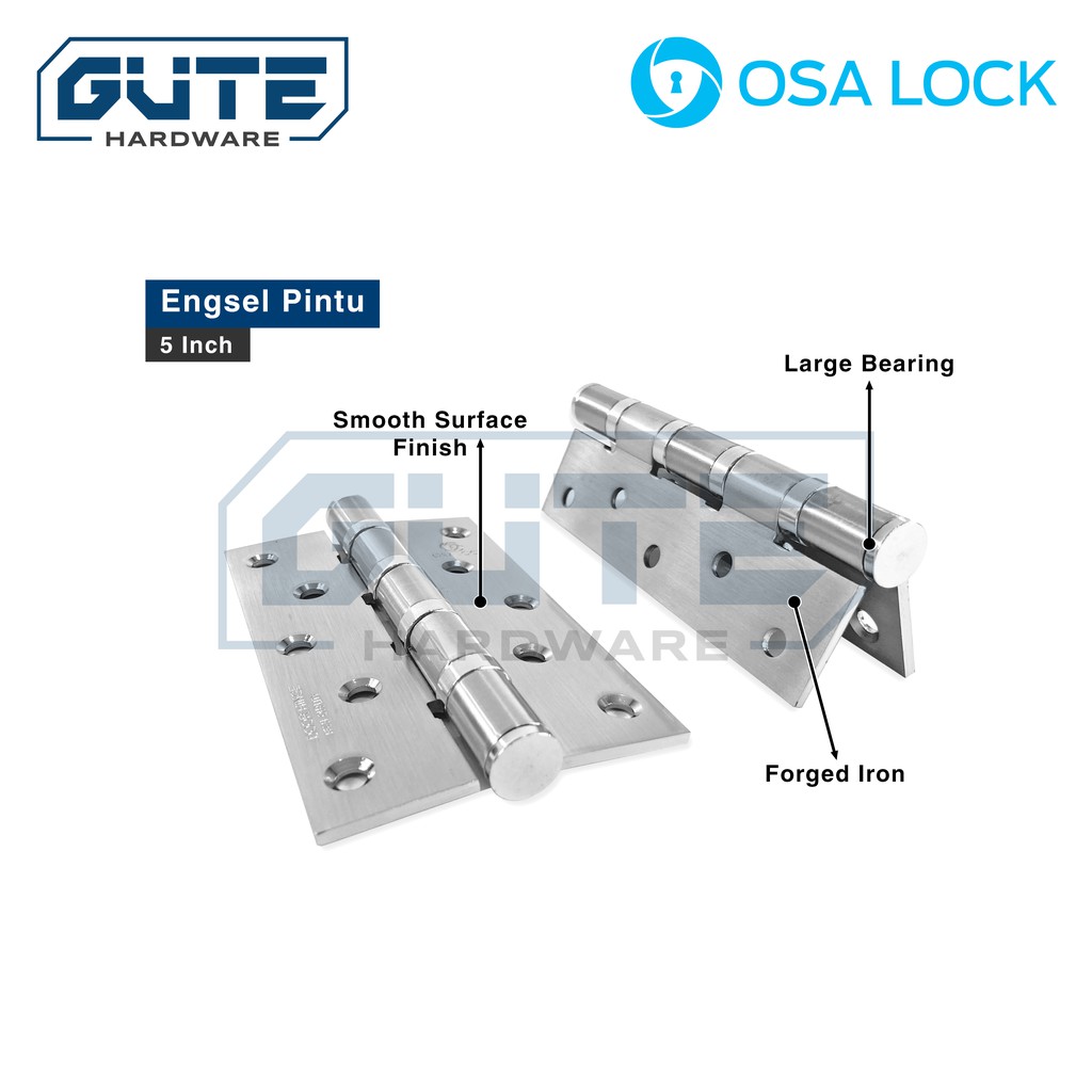 Engsel Pintu Stainless &quot;OSALOCK&quot; Engsel Jendela Tebal Kokoh