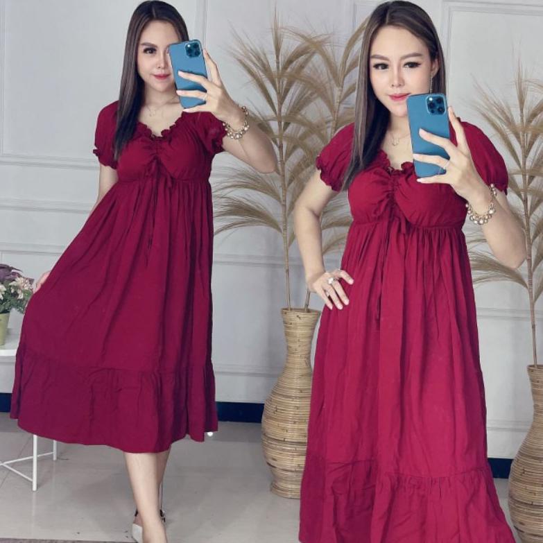 COD Daster Elsa ikatan cinta viral 2021 daster Elsa Rayon/dress andin daster andin/DRESS ELSA FULL K