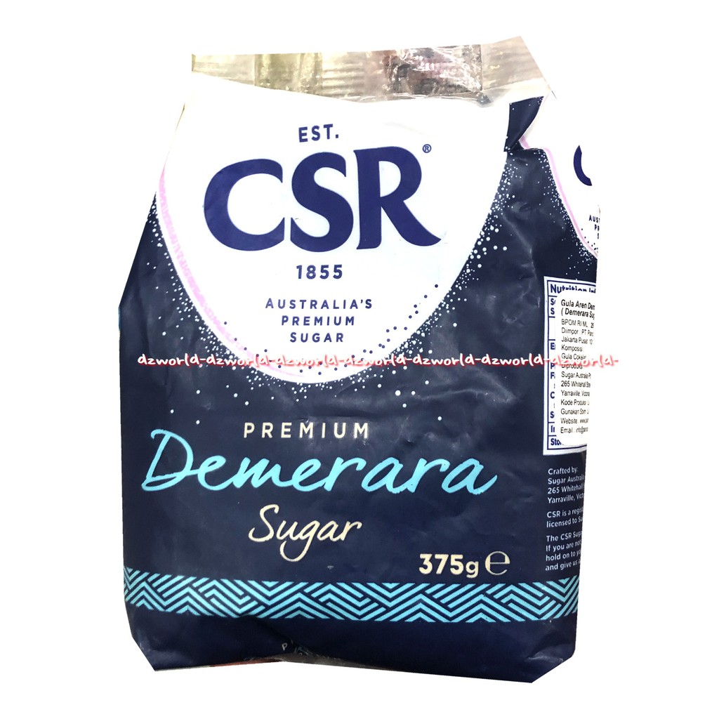 CSR Premium Demerara Sugar 375gr Gula Premium Australia Sugars Gula Putih Import C S R Demera Sugars Ceesar