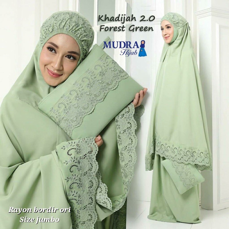 [EKSKLUSIF] MUKENA KHADIJAH TANPA TAS ORI BY MUDRA | RUKUH RAYON BORDIR ADEM MURAH | TELEKUNG