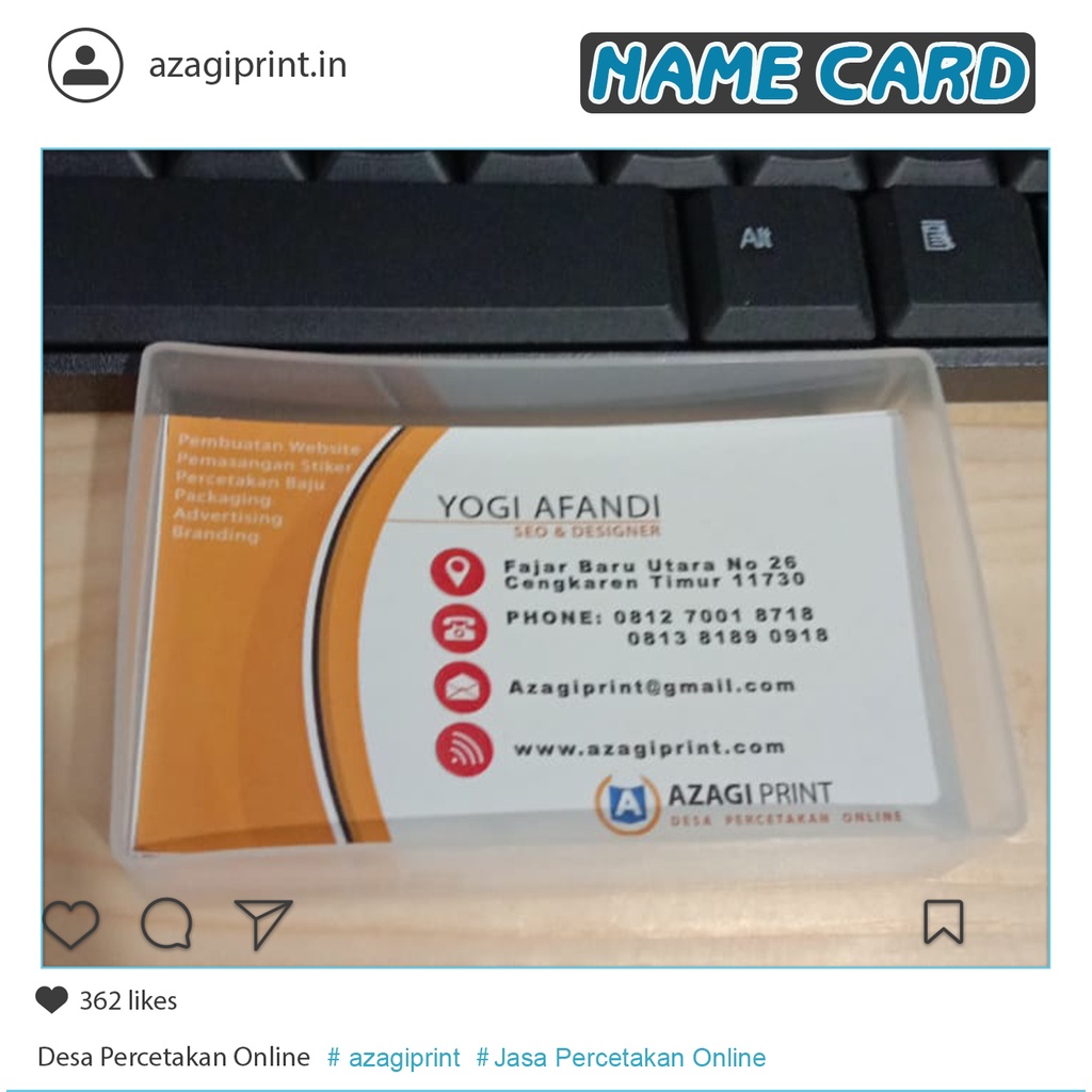 

Cetak Name Card 2 Sisi Bahan Art Karton