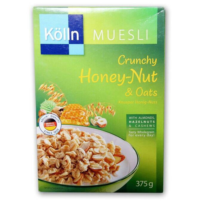 

Kolln Muesli Honey Nut & Oats Cereal Sereal Cokelat Import