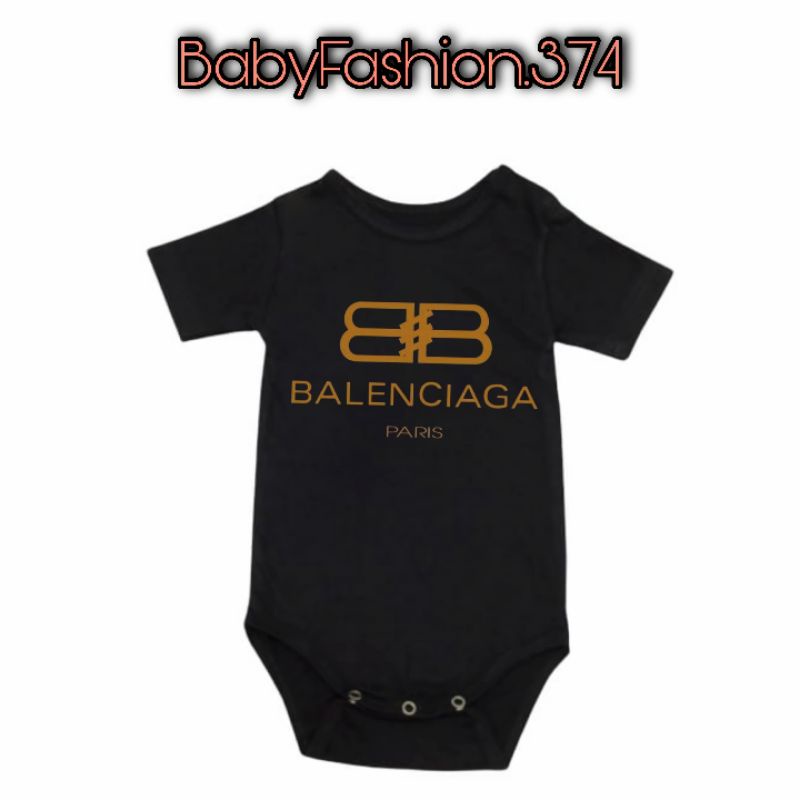 Baby JUMPER BALENCIAGA PARIS / Bodysuit Bayi kaos anak / Hitam Pria wanita 0-12 Bulan