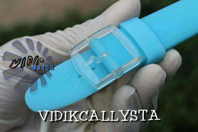 TALI JAM 19 MM NEW GENT IRONY CHRONO DIAPHANE JELLY IN JELLY MERAH BIRU TOSCA HIJAU RUBBER