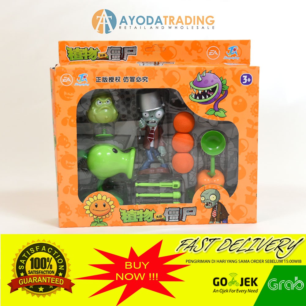 Mainan Plant vs Zombie 3 peluru