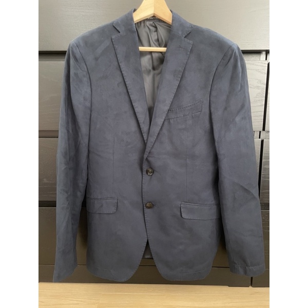 Jas Zara Man Preloved size Eur 48 warna dark navy bahan bludru