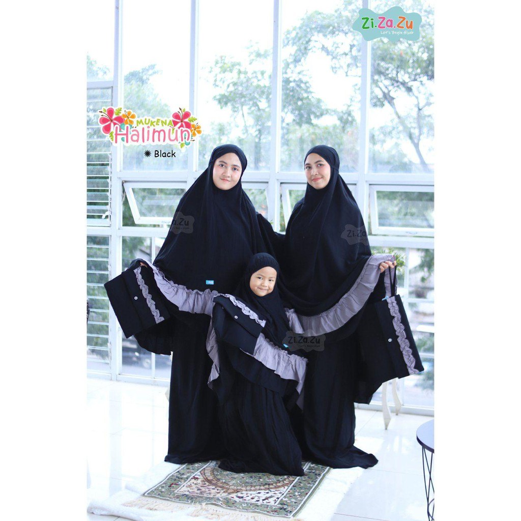 Mukena couple HALIMUN ibu anak adem katun rayon premium by ZIZAZU hijab