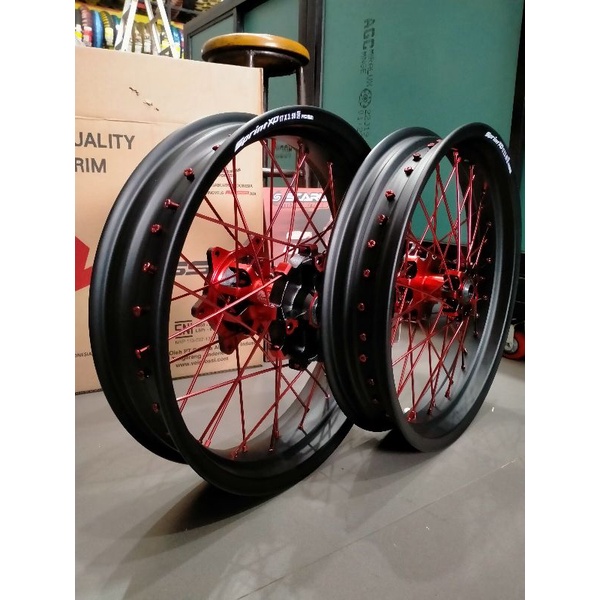 velg supermoto CRF 150 velg sprint XD tromol scatlet MX series