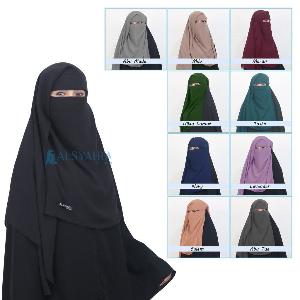 PAKAIAN MUSLIM TERLARIS TERKINI // Niqab Yaman Sifon Premium Alsyahra Exclusive