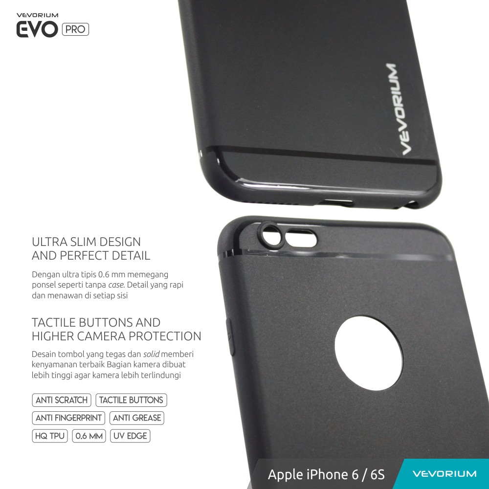 VEVORIUM EVO PRO Apple iPhone 6 6S iPhone6 6S Premium Soft Case Softcase BUNDLE! Tempered Glass