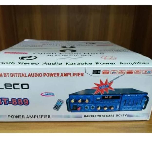 Terbaik.,-804  Power Amplifier Fleco BT-889 - Amplifier Bluetooth Karaoke - HIFI USB