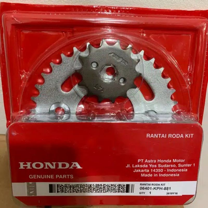 gear set gir set supra x 125 karisma kirana KPH