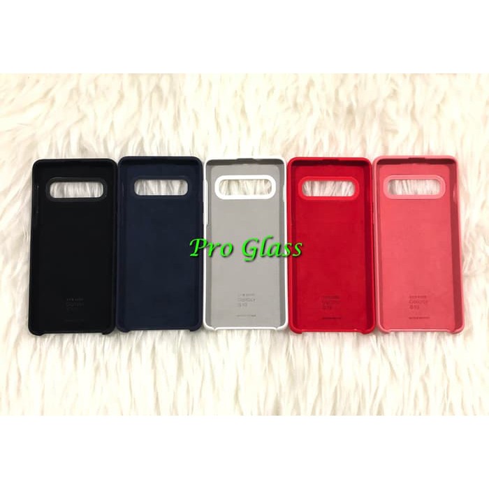 C201 Samsung S10 / S10 PLUS - S10+  Original Samsung Silicon Leather Case Silicone