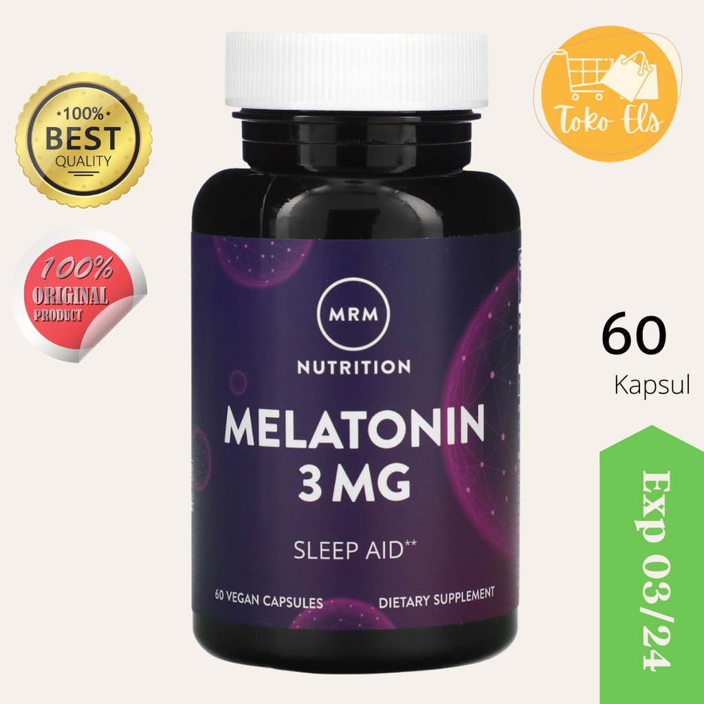 Jual MRM Melatonin 3mg 60 kapsul Suplemen tidur lelap jetlag
