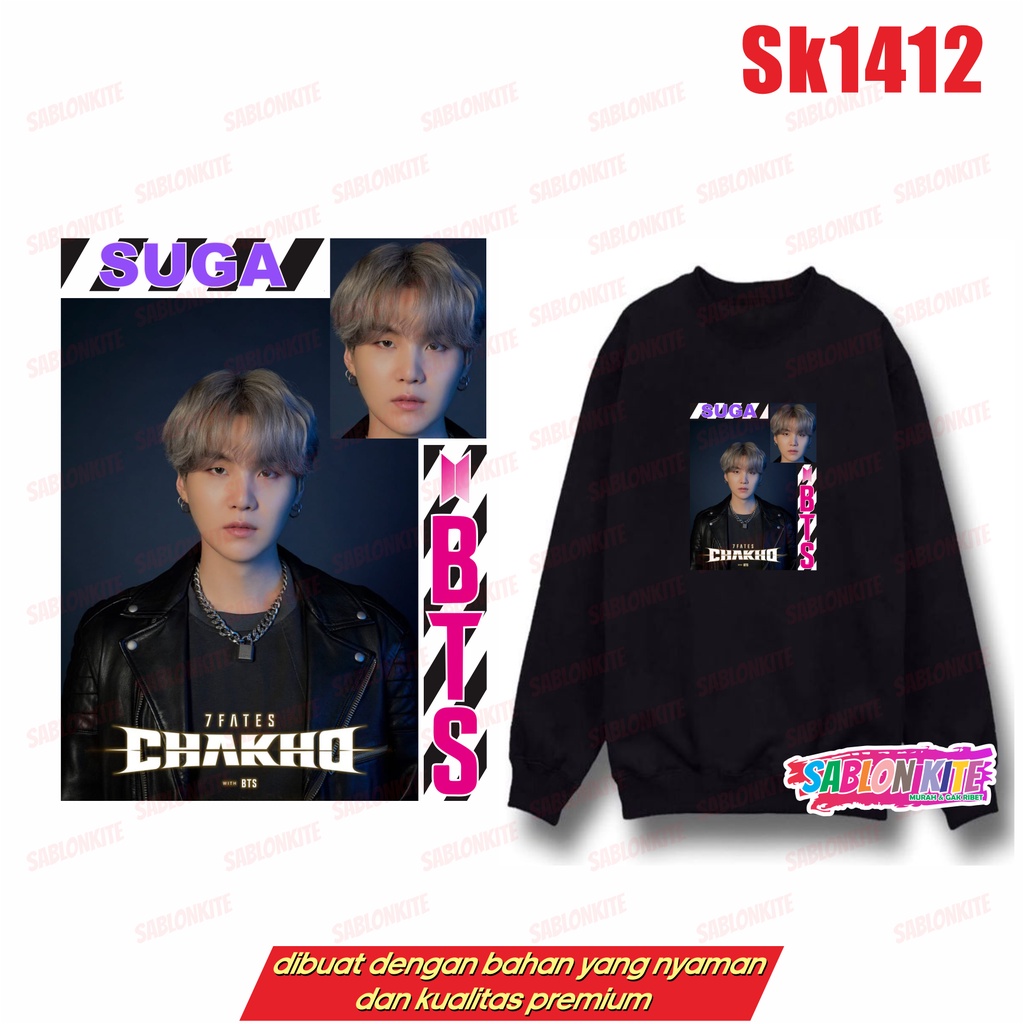 MURAH!!! SWEATER KPOP CHAKHO 2 SK1412 MEMBER JK RM SG V JIN JM JH