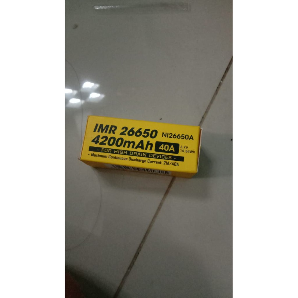 BATERAI 26650 4500MAH 40A 3.7V VAPE SENTER KAMERA ORIGINAL NITECORE 0512