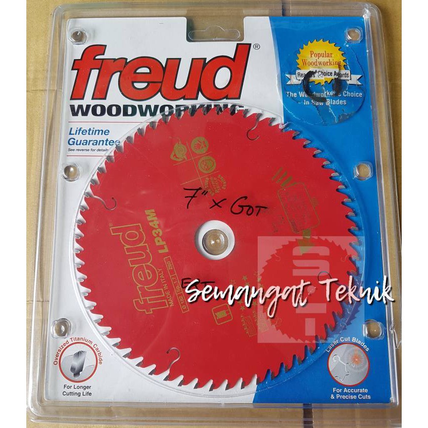PISAU GERGAJI CIRCULAR SAW BLADE 7" X 60 T GIGI FREUD ITALY