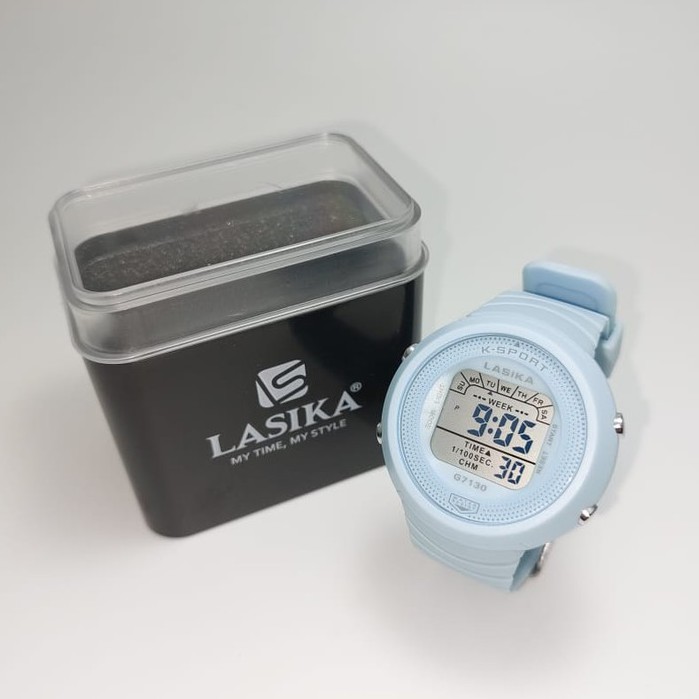 UNISEX Jam Tangan Premium Digital Lasika Type 7130 Series Warna Water Resist