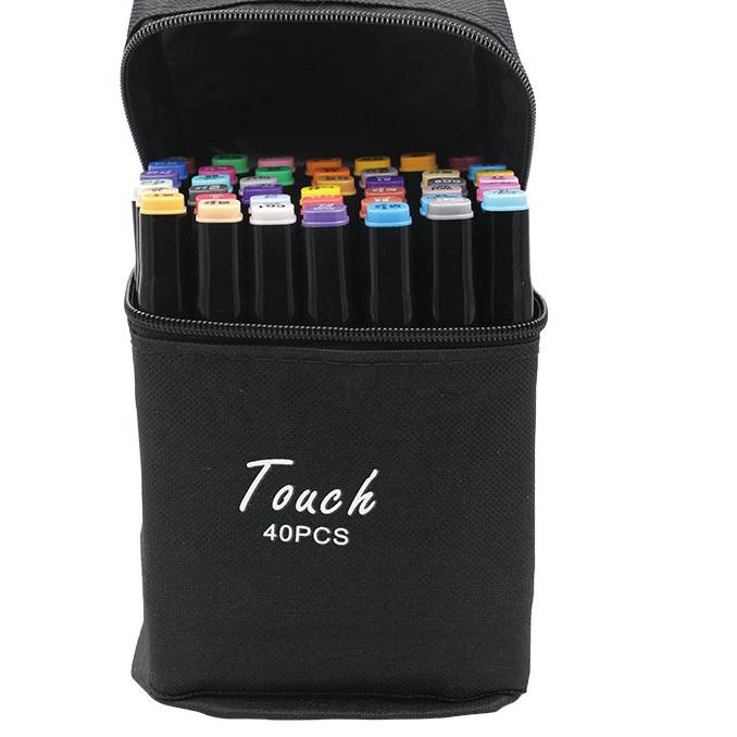 

jd⋆Grosir➩ Touch Spidol Dual Side Fine Art Marker 24 / 30 / 40 / 48 / 60 / 80 / 168 / double headed marker set Multi Color 91 ➩
