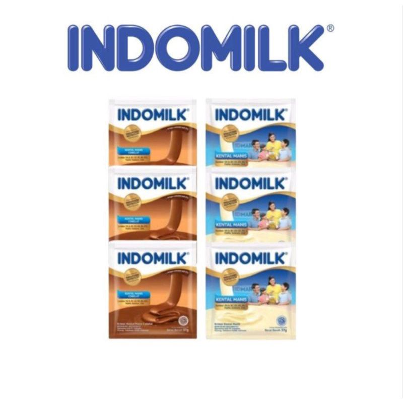 

indomilk kental manis isi 6 scht putih/choklat 37 gr