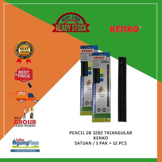 

[PACK] PENSIL 2B 3282 TRIANGULAR KENKO