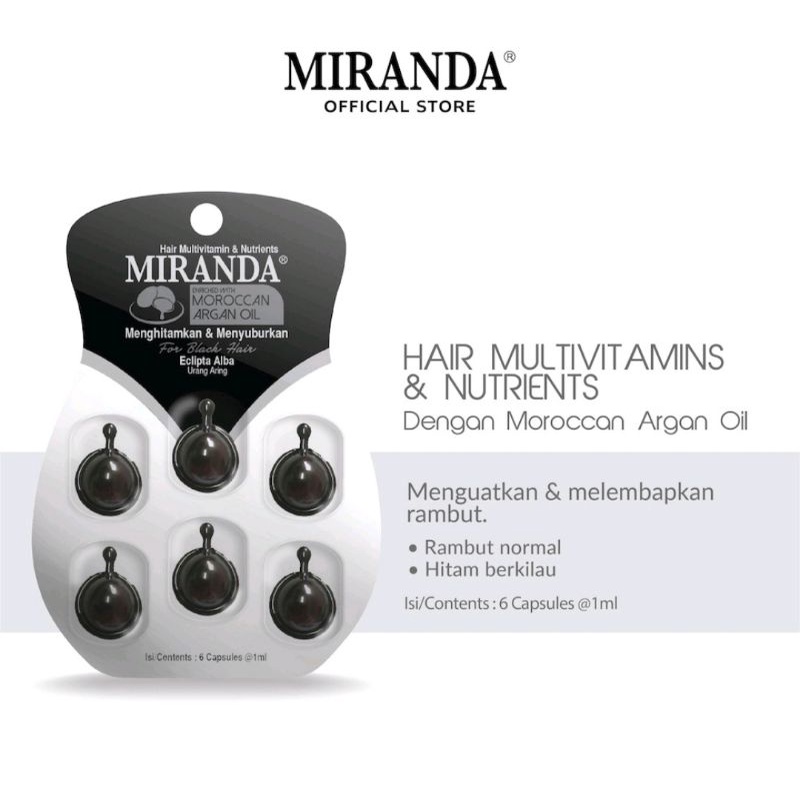 MIRANDA VITAMIN RAMBUT BLISTER ISI 6 HAIR VITAMIN