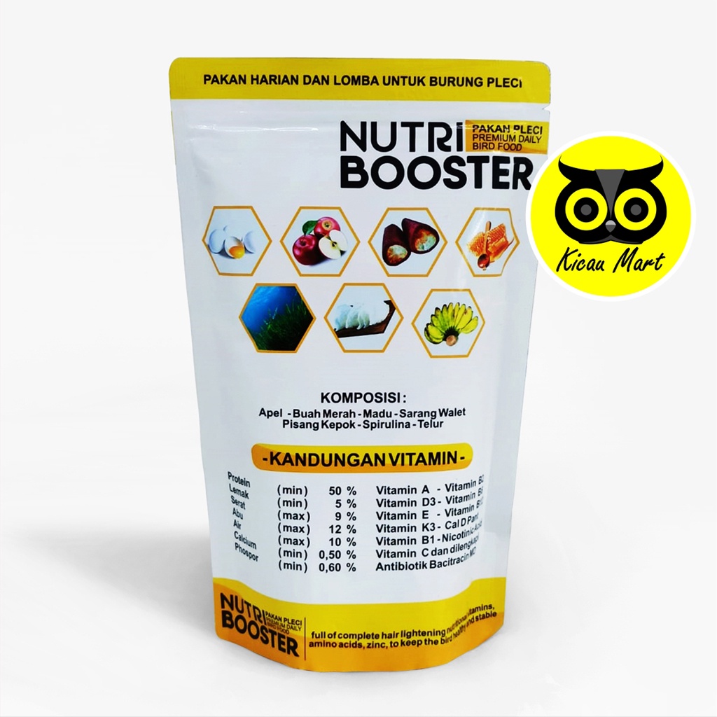 PAKAN BURUNG PLECI HARIAN NUTRI BOOSTER DORODOD EDAN VOER PLECI PAKAN BURUNG PLECI HARIAN PREMIUM PUR PLECI ZOSTEROP MAKANAN HARIAN BURUNG PLECI KACAMATA