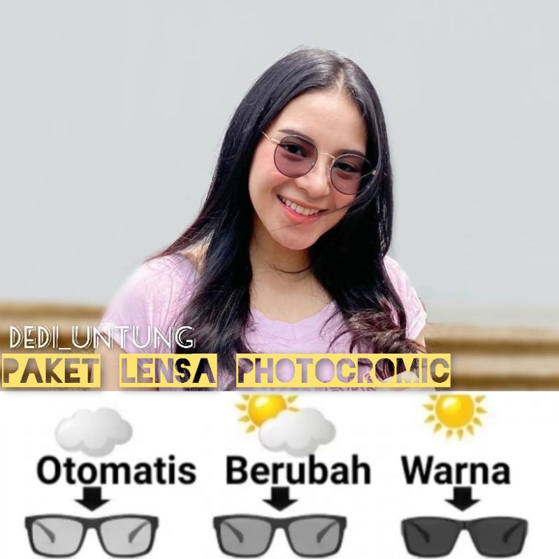kacamata photocromic wanita bulat/kacamata photocromic pria