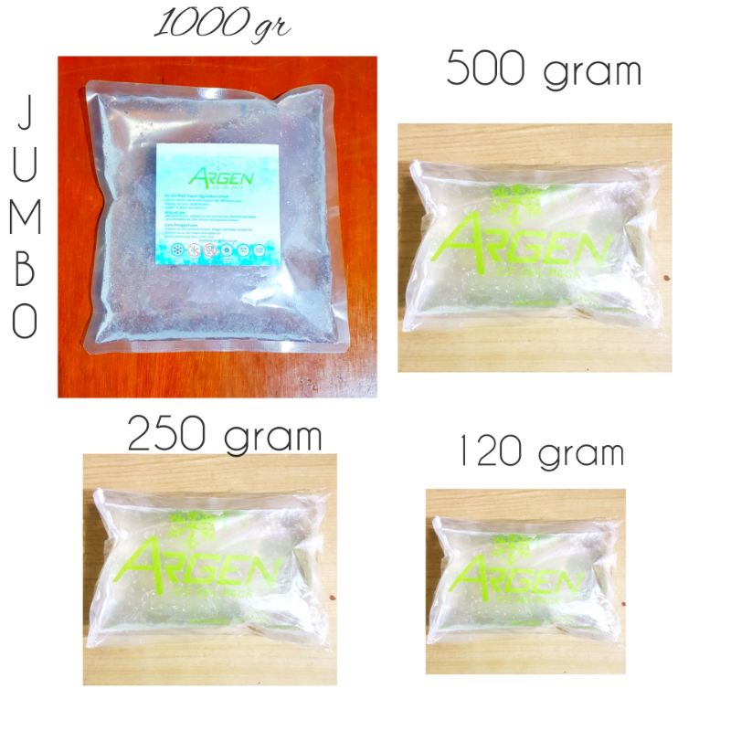 250 / 500 GRAM Argen Ice Gel / PENDINGIN PENGANTI ICE GEL ES BATU / Ice Gel Ice Gel Pendingin Jelly Pendingin Kantong pendingin Tas AsiLunch Bag