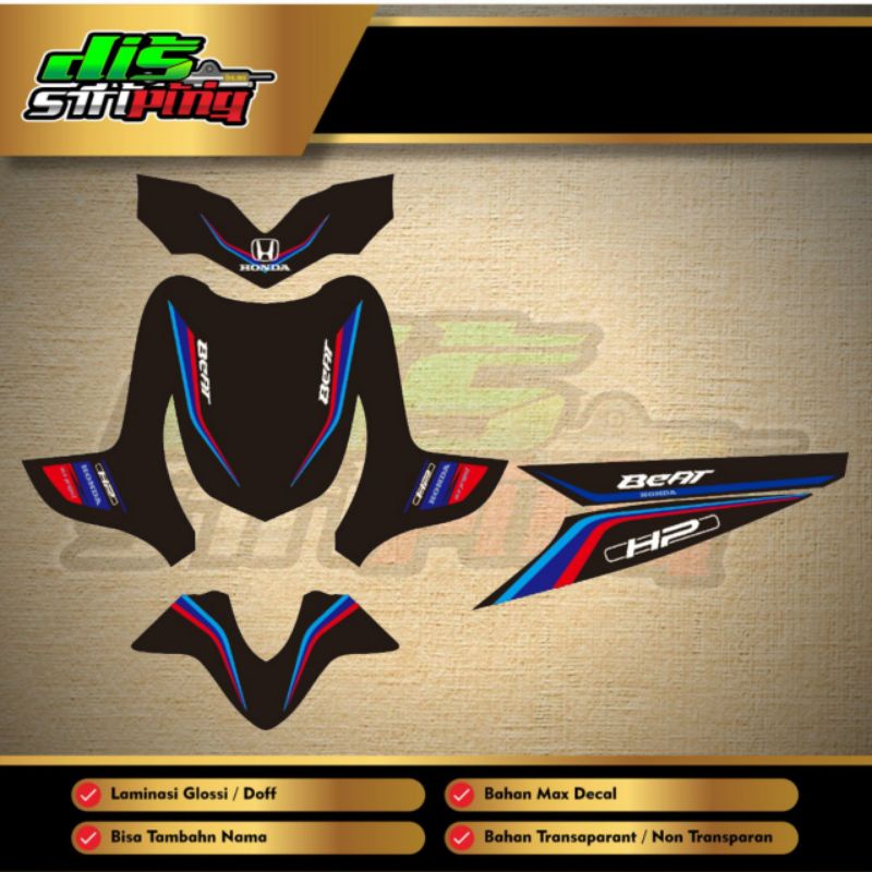 Striping Beat Karbu 2008 2012 Transparan Bmw