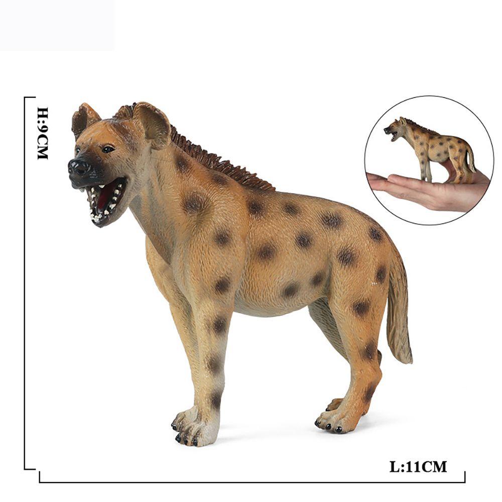 Mainan Edukasi Sains &amp; Alam Model Hyena Bintik Atas Simulasi Belajar Dini Hewan Liar