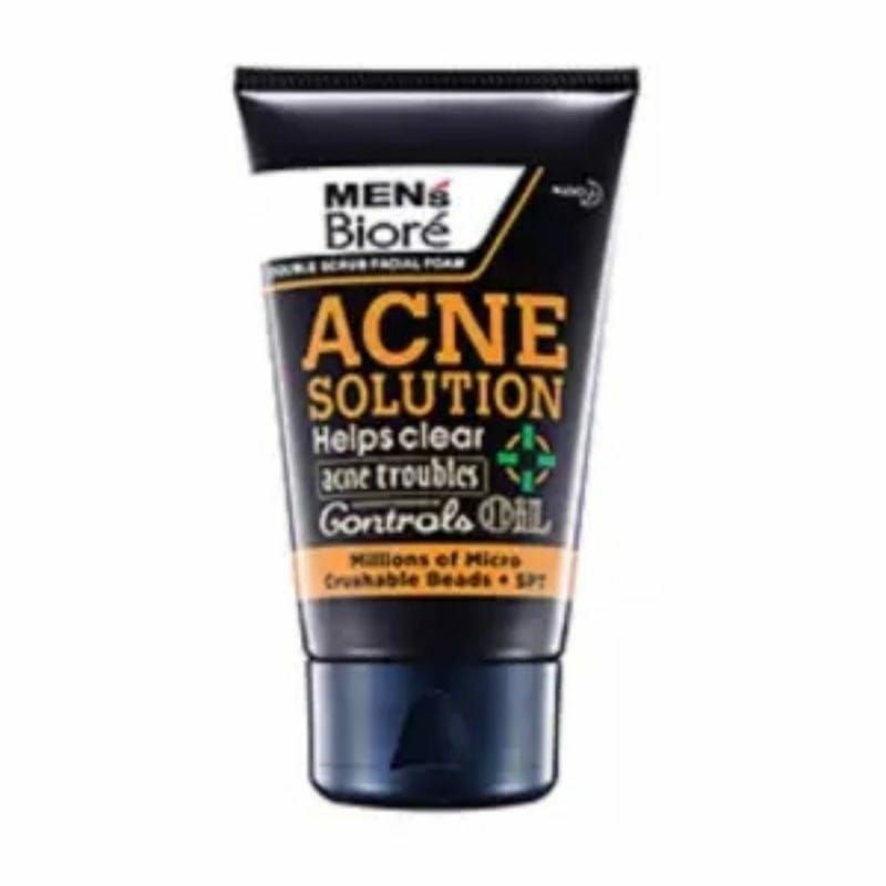 BIORE MEN'S DOUBLE SCRUB FACIAL FOAM 100 GR ~ ORIGINAL 100%