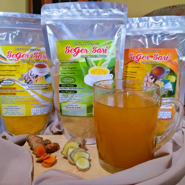

[SARI TEMULAWAK, KUNIR, KUNIR PUTIH] MINUMAN SERBUK HERBAL SEGER SARI KEMASAN 250GR