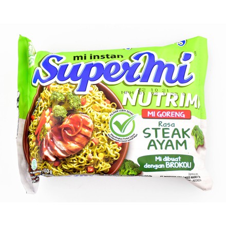 Jual SUPERMI NUTRIMI MIE INSTAN BROKOLI KALDU JAMUR STEAK AYAM MIE